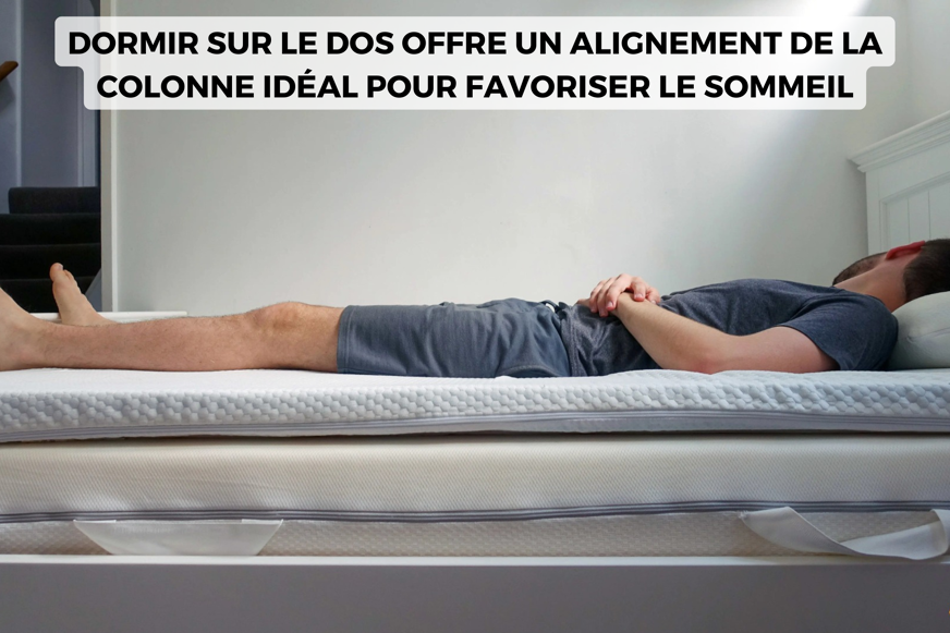 homme avec une position de sommeil sur le dos