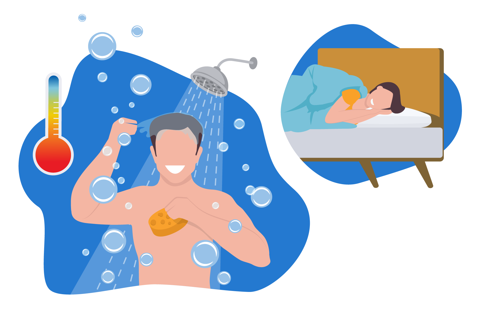 prendre douche chaude avant dormir