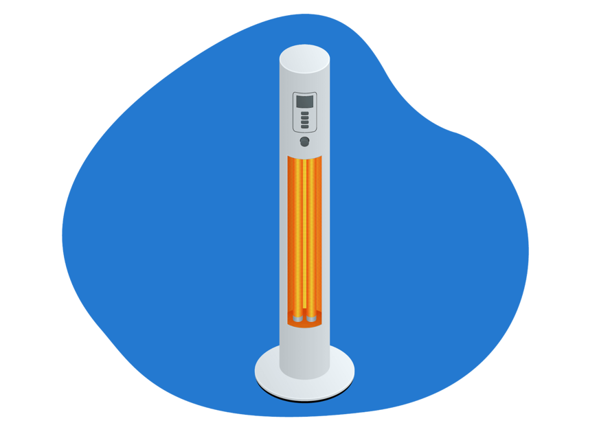 radiateur radiant avec pied