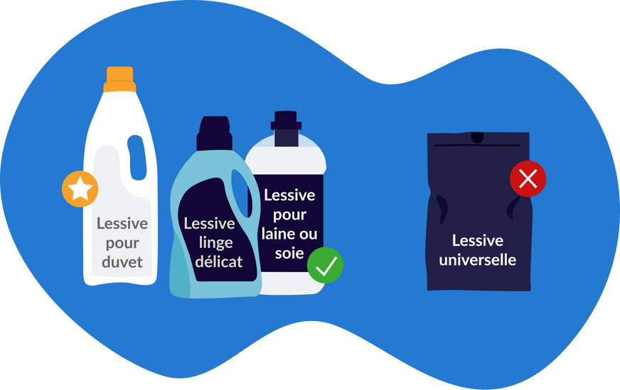 lessive detergent recommande plume duvet