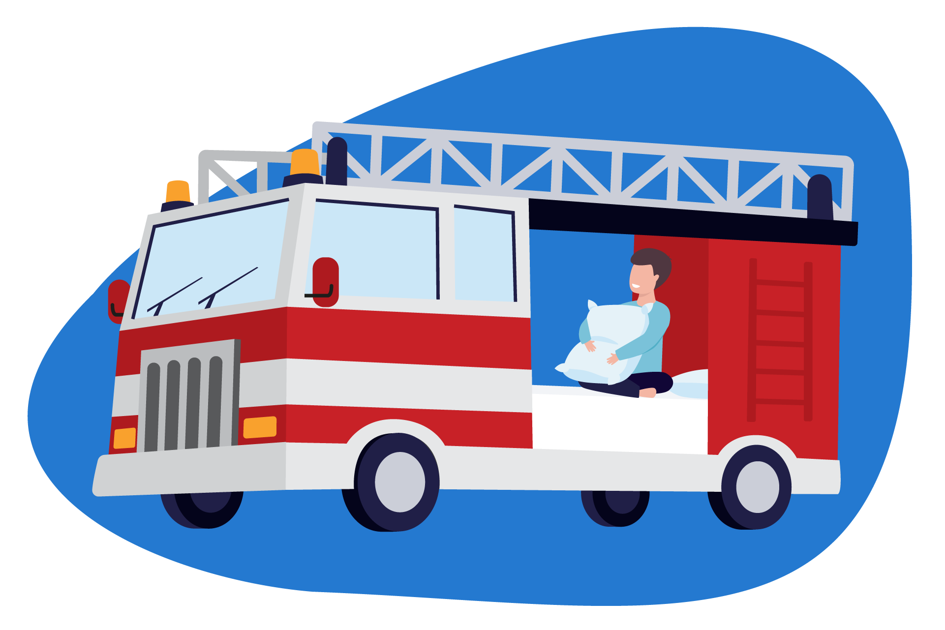 lit camion de pompier enfant