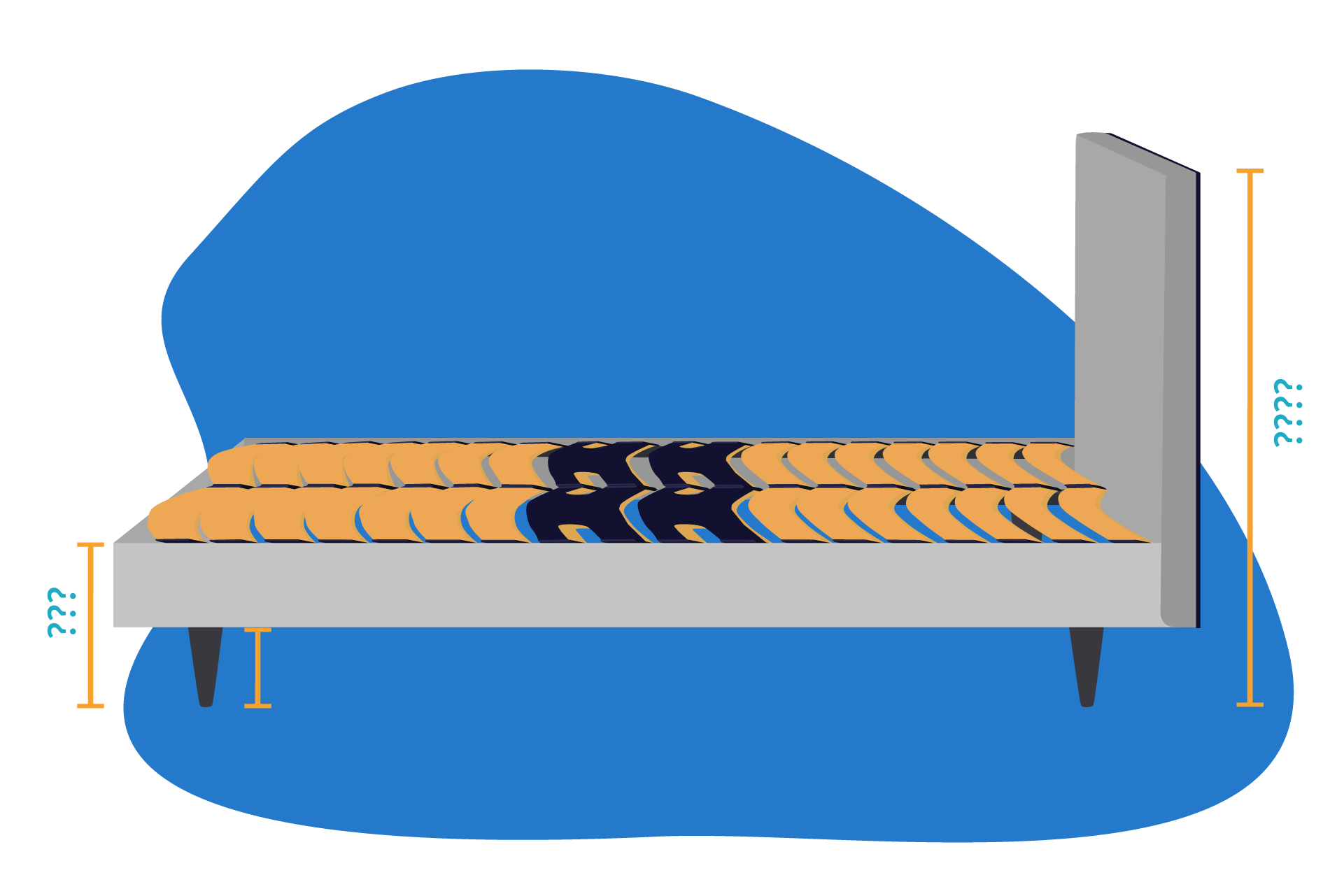 hauteur sommier et pieds du lit