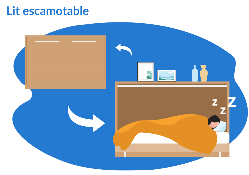 lit escamotable chambre amis