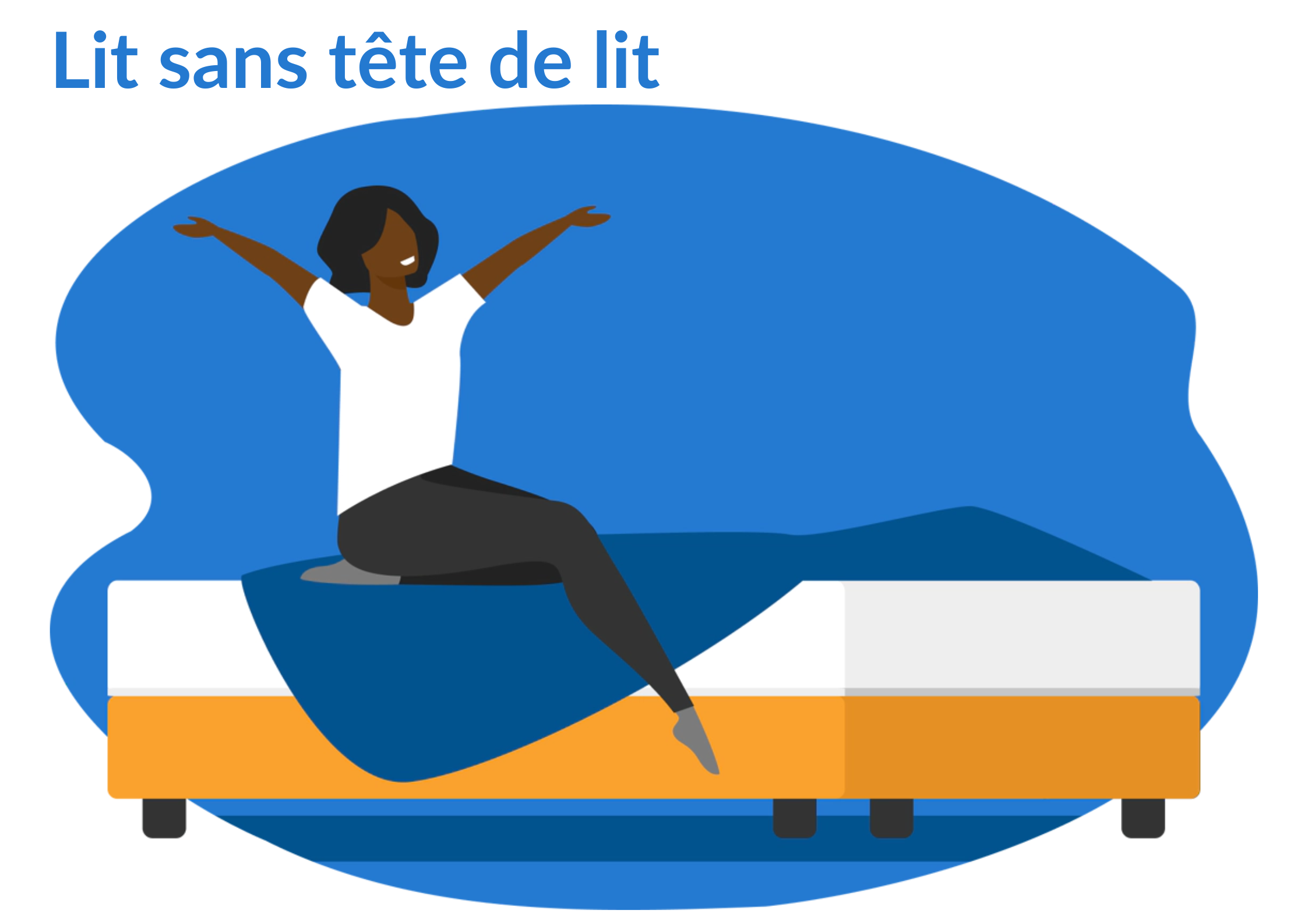 Lit sans tête de lit