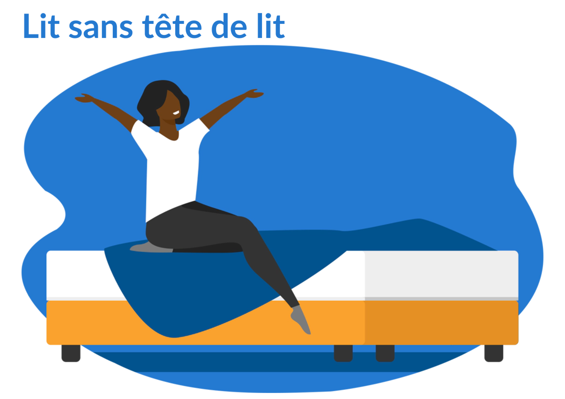 Lit sans tête de lit