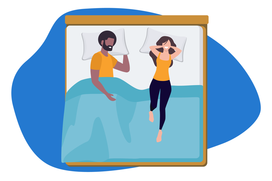 position dormir en couple sans contact
