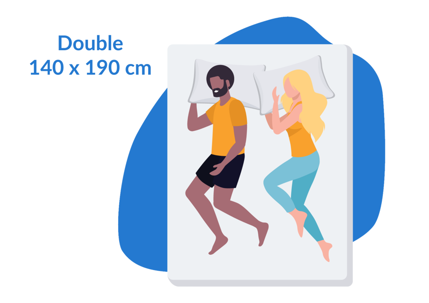 taille matelas 140x190 double