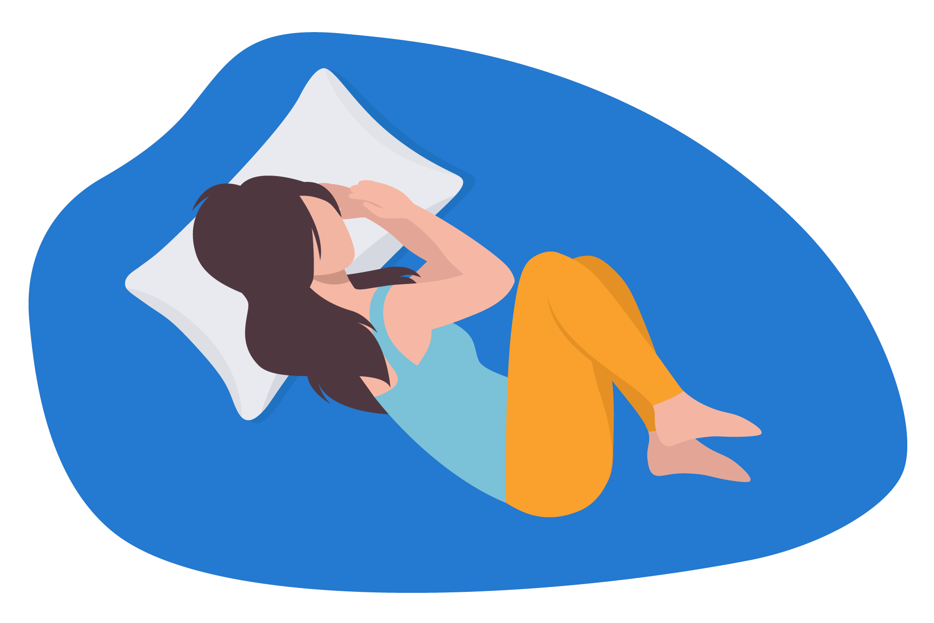 Dormir en chien de fusil