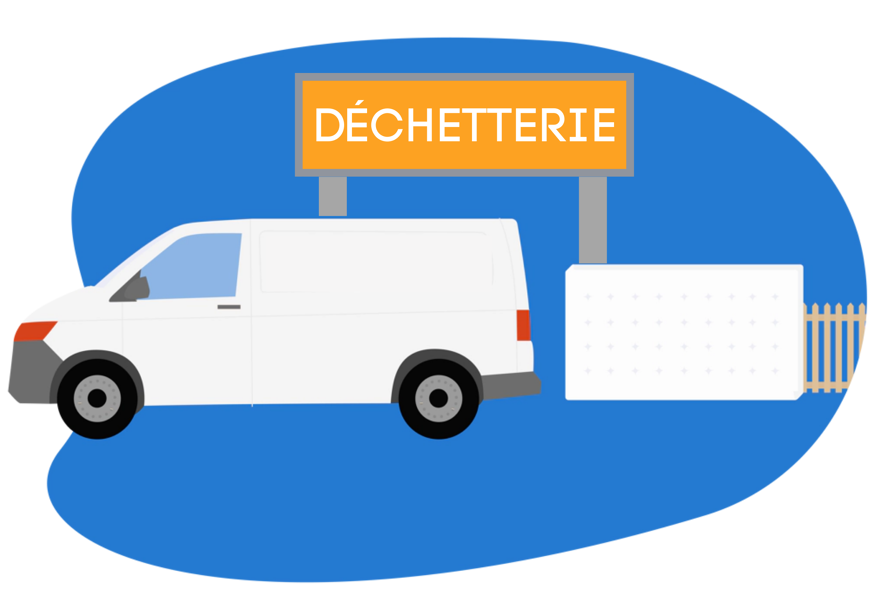 jeter oreiller couette dechetterie