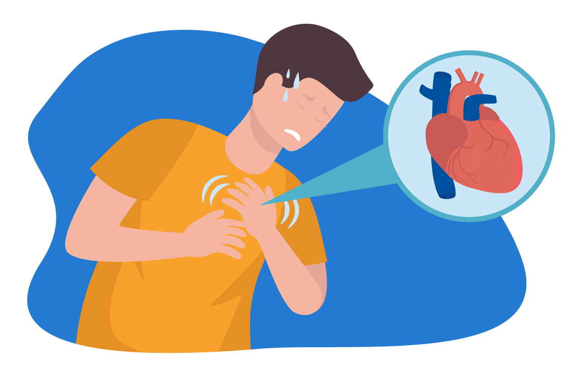 Un homme subit une crise cardiaque