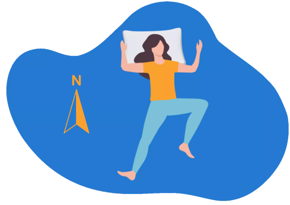 Dormir la tête au nord