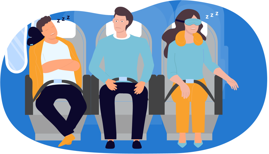 dormeur avion masque de sommeil