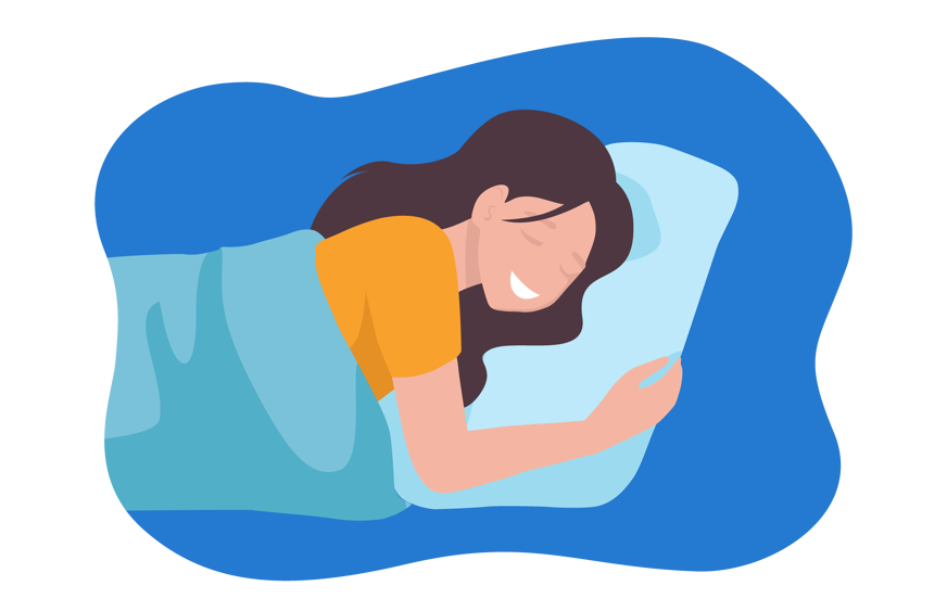 person sleeping well