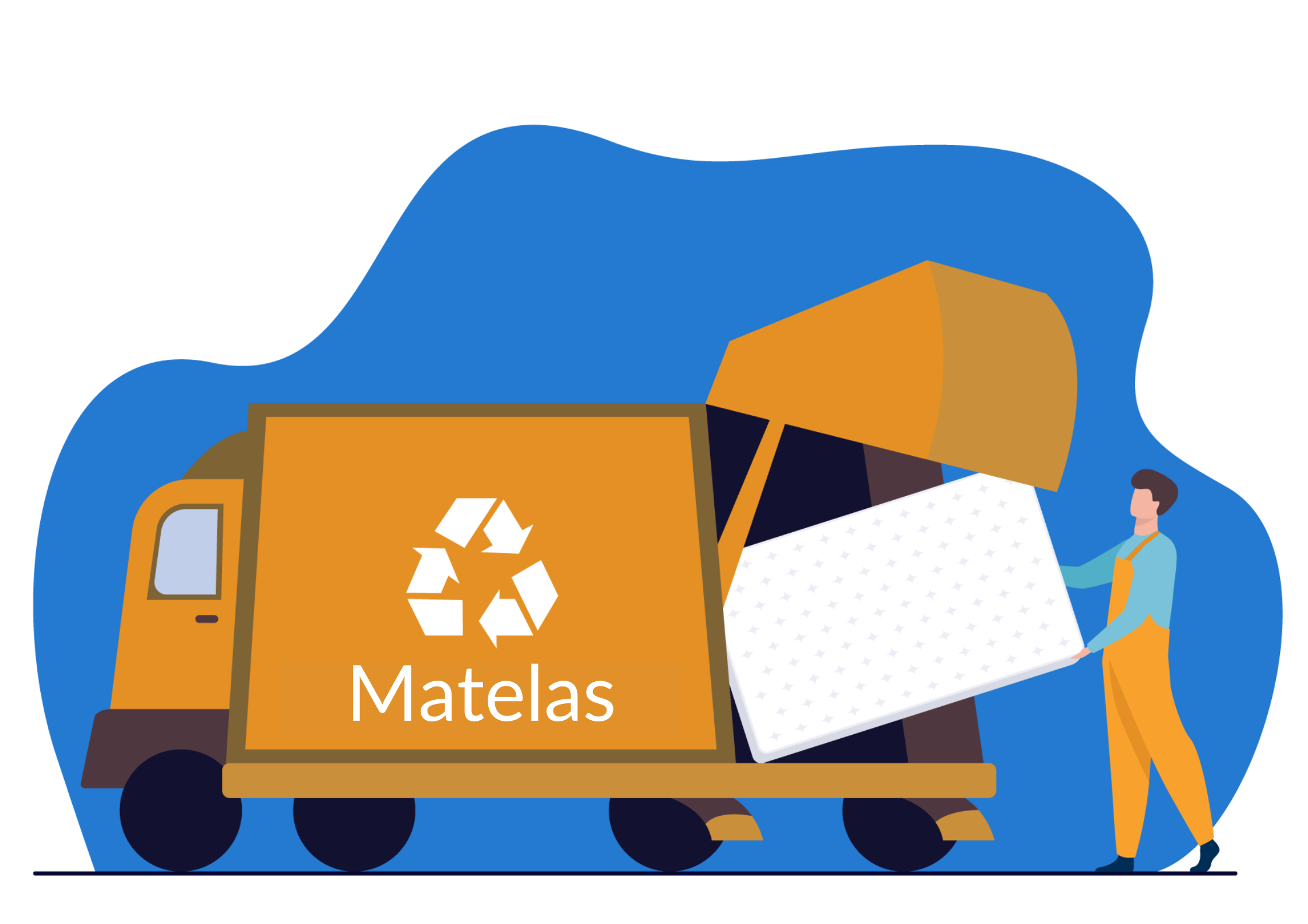 dechet matelas poubelle