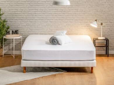 linge de lit bleu calin
