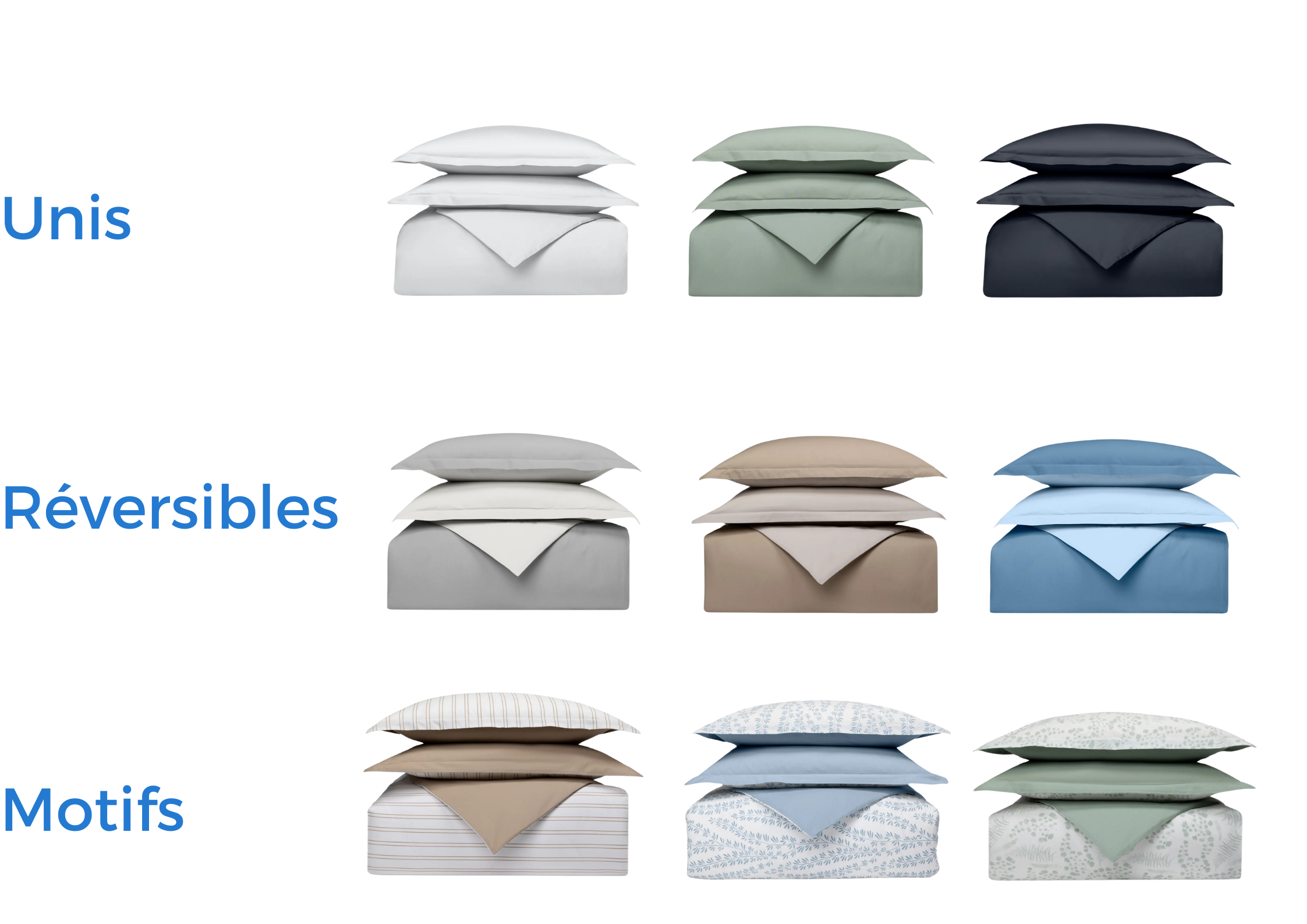 emma linge de lit percale de coton coloris