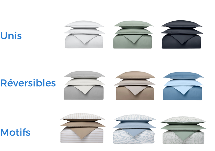 emma linge de lit percale de coton coloris