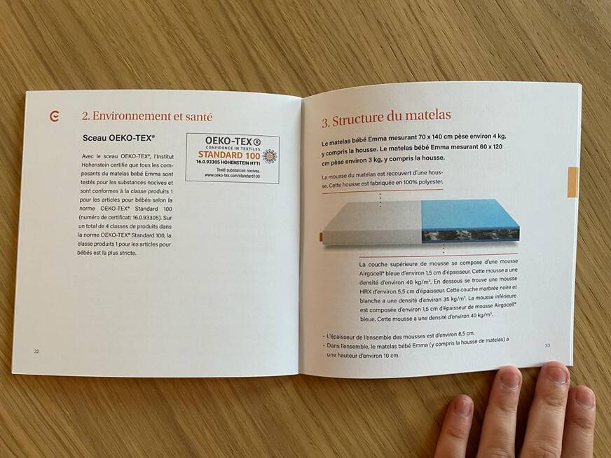 livret emma matelas bebe
