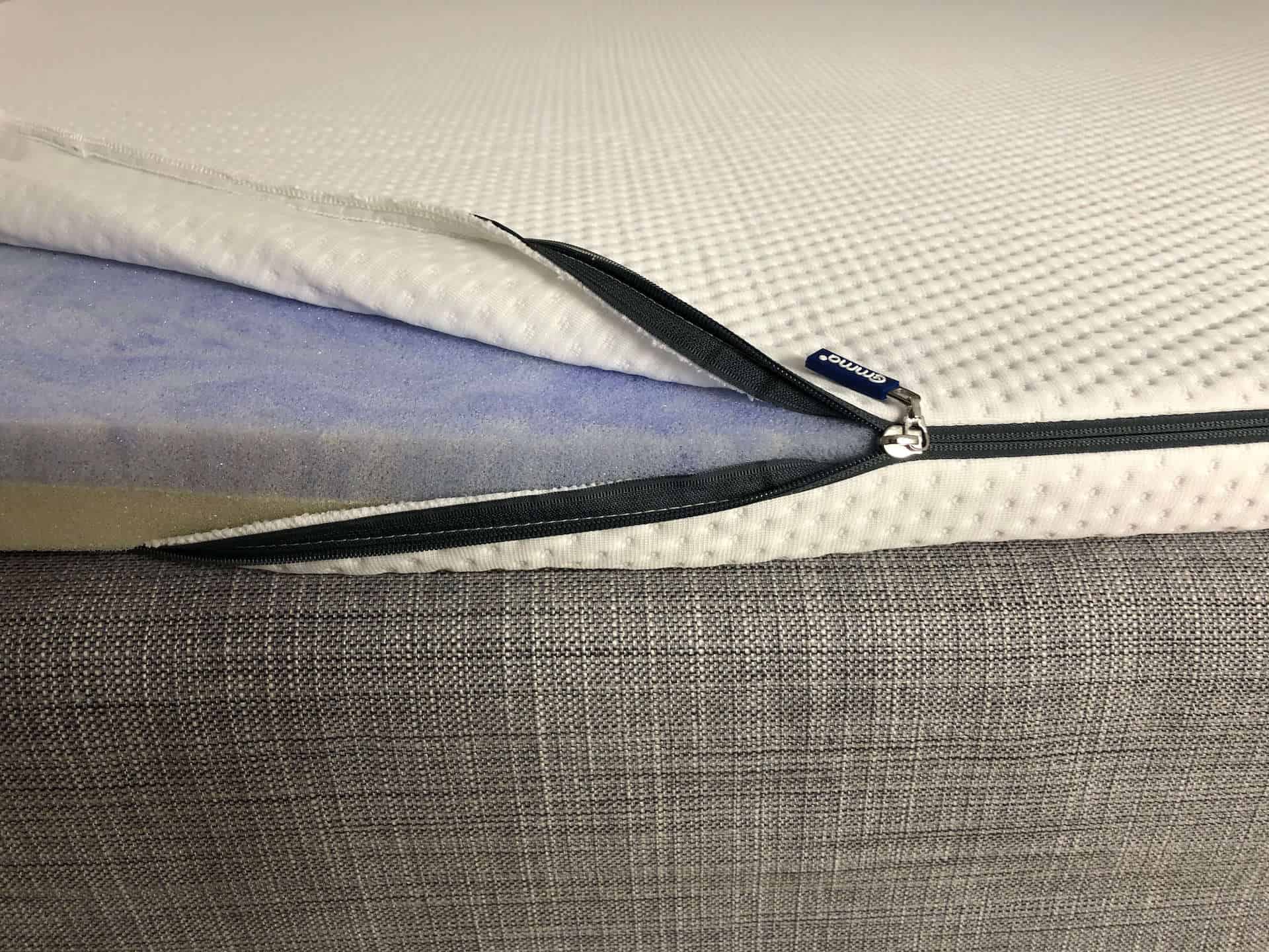 zip surmatelas reversible emma