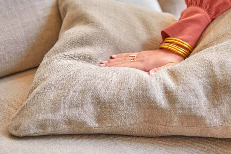 coussin canape en lin kipli