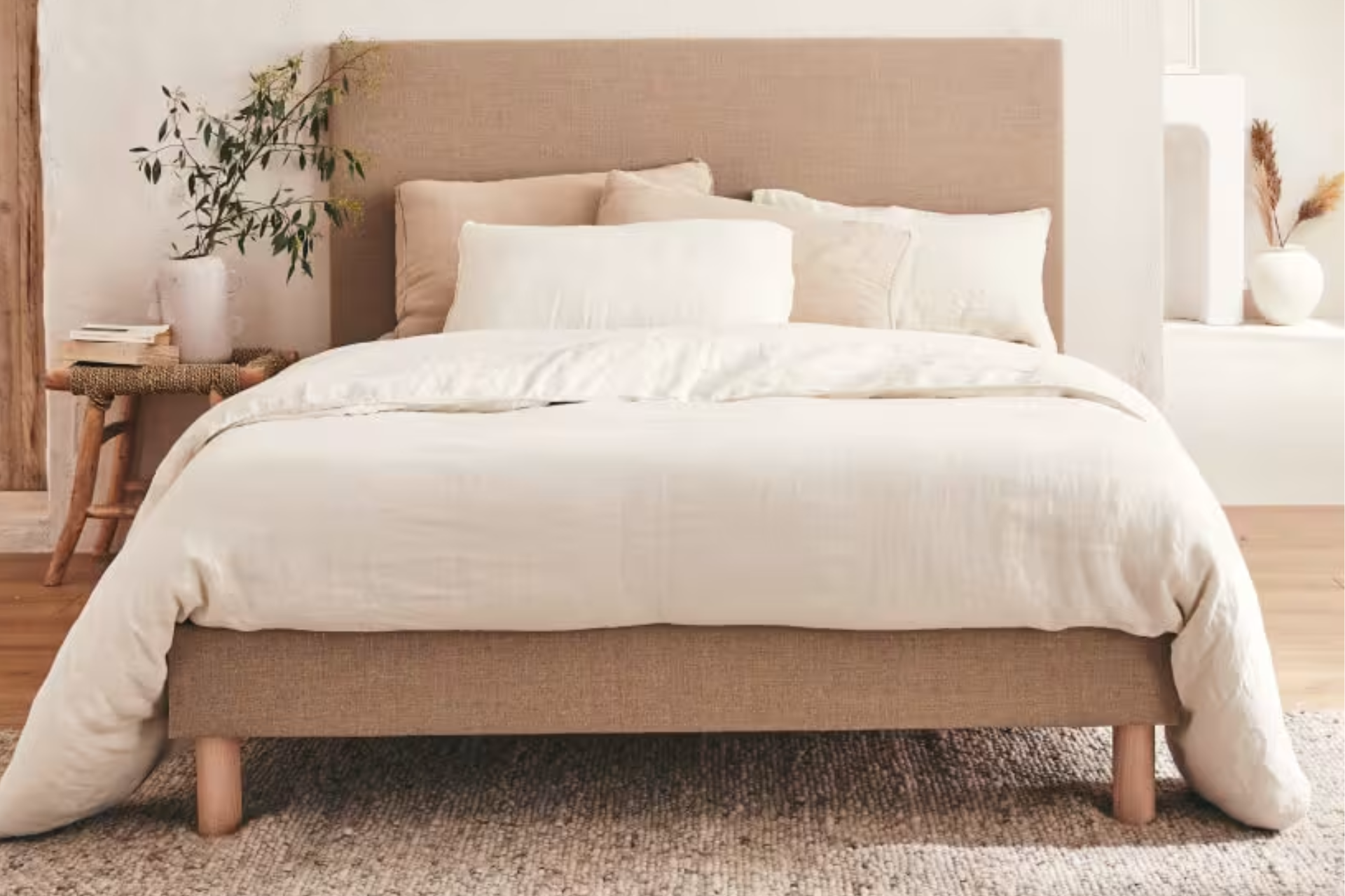 kipli sommier tapissier avec lin et bois massif