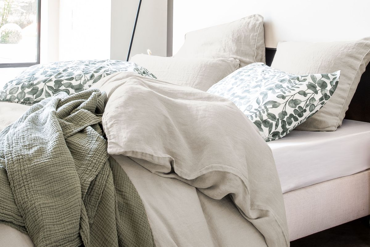 © La Redoute Intérieurs : Blanc Cerise, Housse de couette en chanvre lavé, RÊVE DE CHANVRE