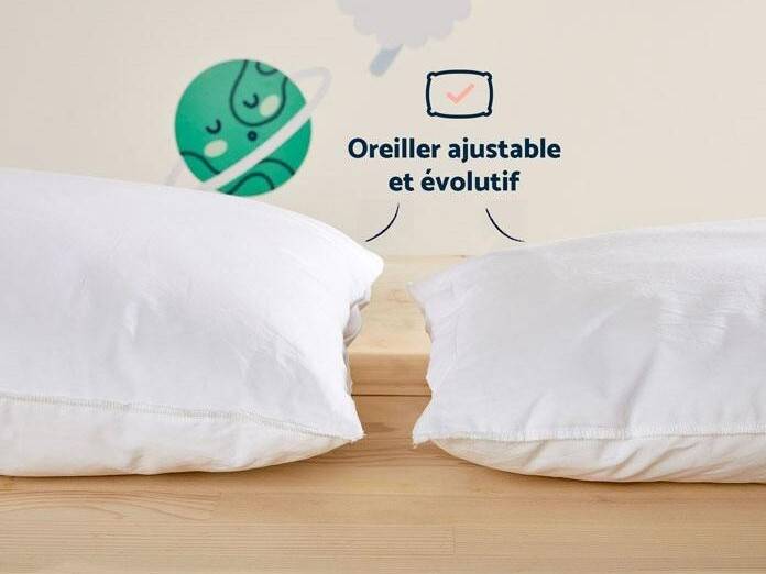 oreiller wopilo ajustable et evolutif