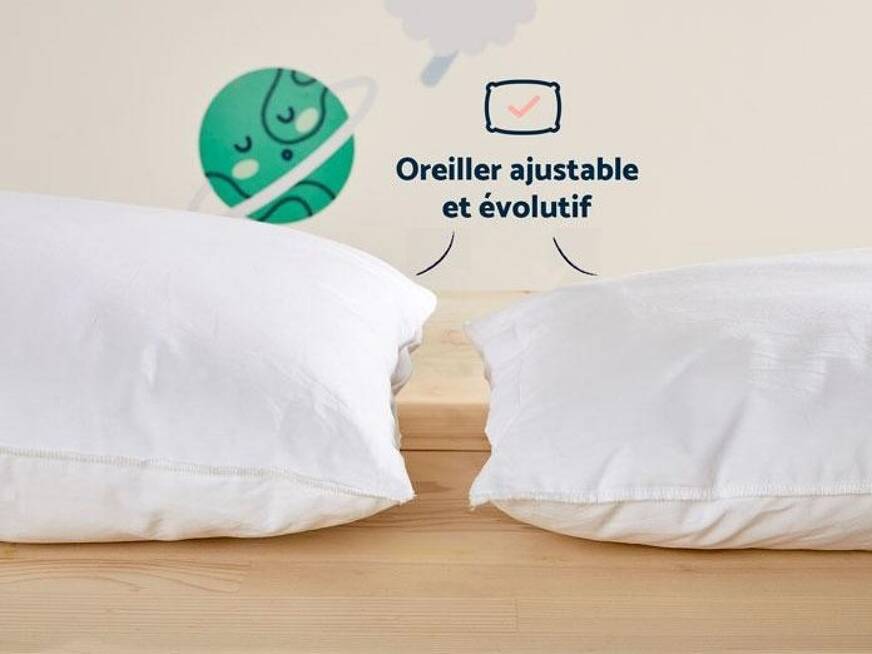 oreiller wopilo ajustable et evolutif