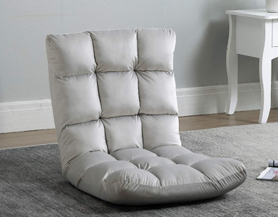 Coussin de fauteuil BRUNO en tissu (gris clair)