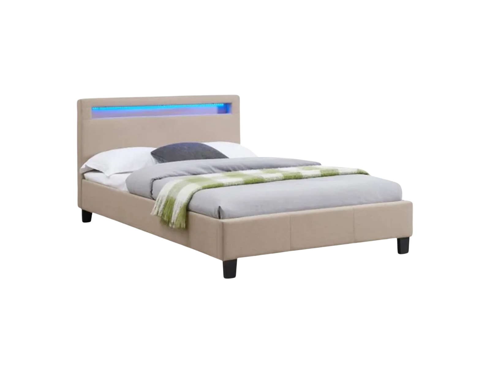 lit marisela idimex tissu beige