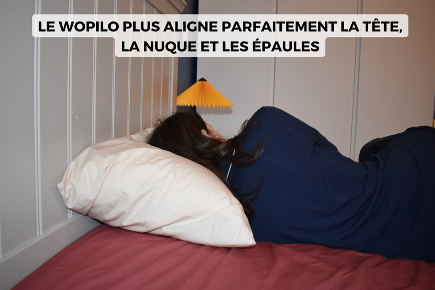 Soutien du Wolipo Plus en position de sommeil sur le côté